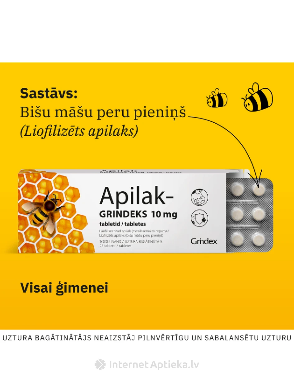 Apilak Grindeks, 25 таблеток | internetaptieka.lv