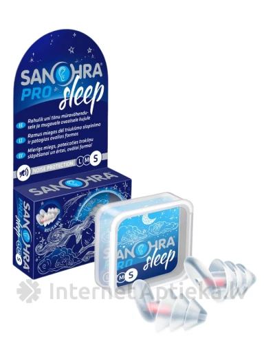 Sanohra Pro Sleep ausu aizbāžņi miegam izmērs S, 2 gb. | internetaptieka.lv