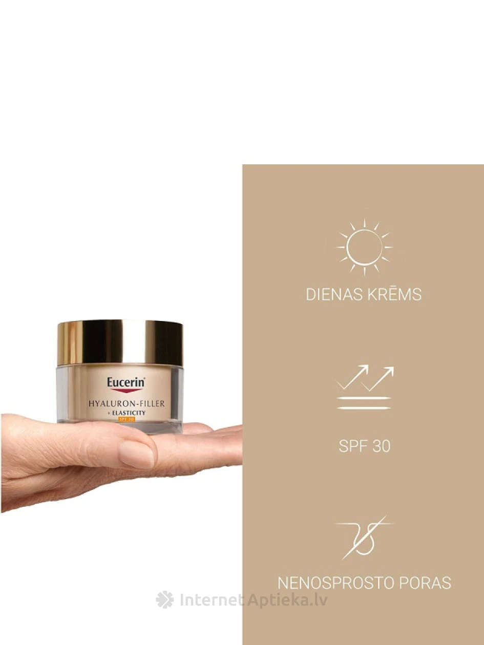 Eucerin Hyaluron-Filler + Elasticity dienas krēms ar SPF30, 50 ml | internetaptieka.lv