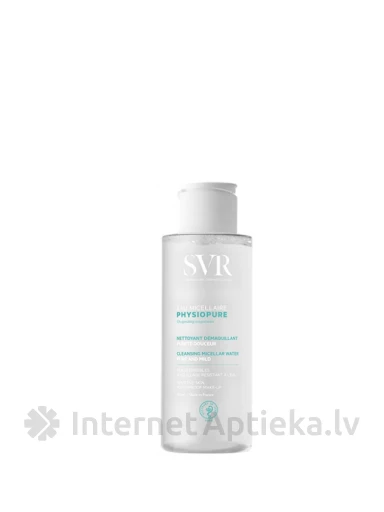 SVR PHYSIOPURE EAU MICELLAIRE micelinis vanduo dekoratyvinei kosmetikai nuvalyti, 100 ml | internetaptieka.lv