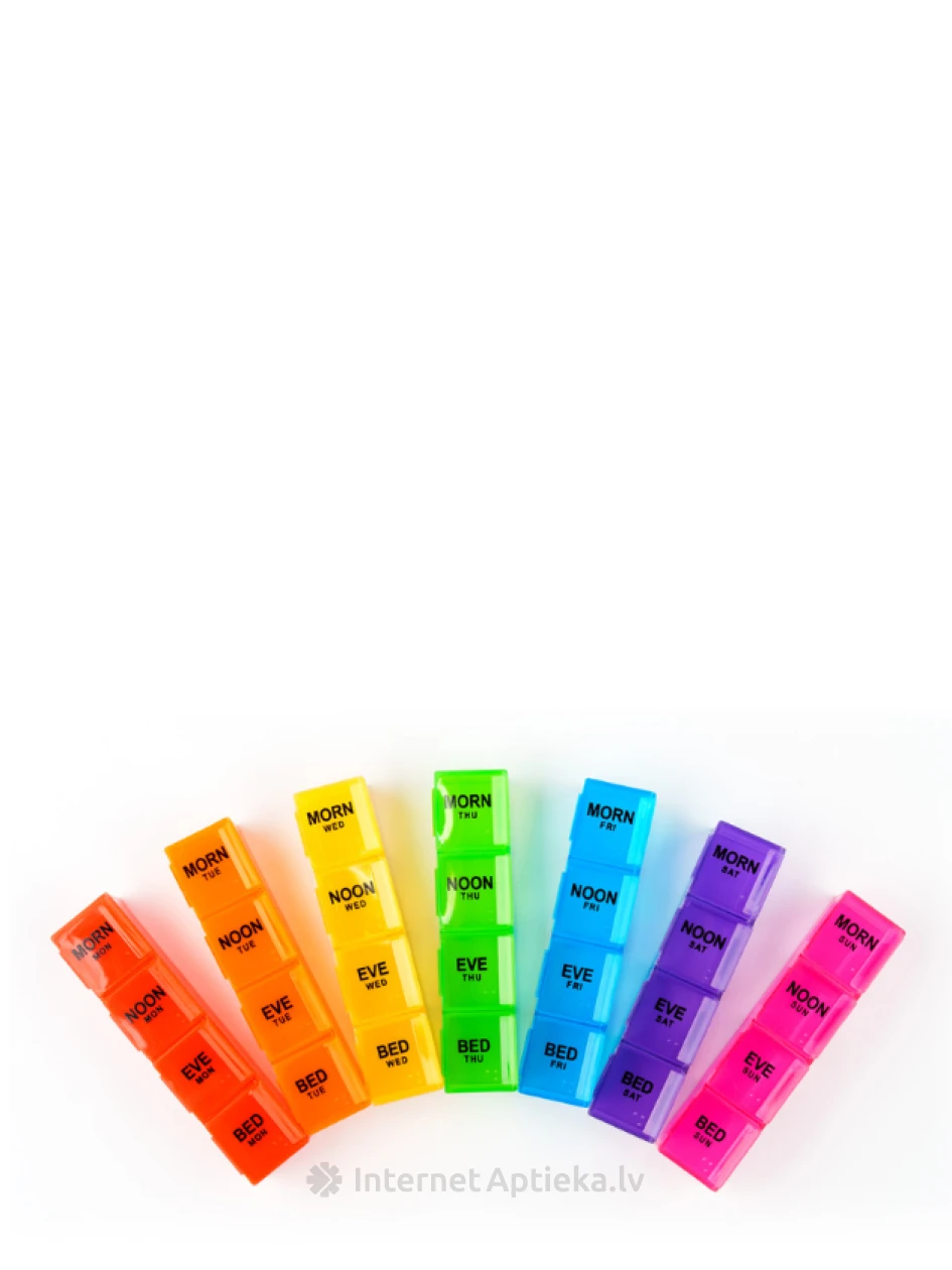 HELSAP Zāļu kastīte – plānotājs nedēļai pa dienām, 1 gb. | internetaptieka.lv