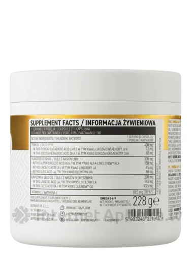 OstroVit Omega 3-6-9 kaps., 180 gb. | internetaptieka.lv