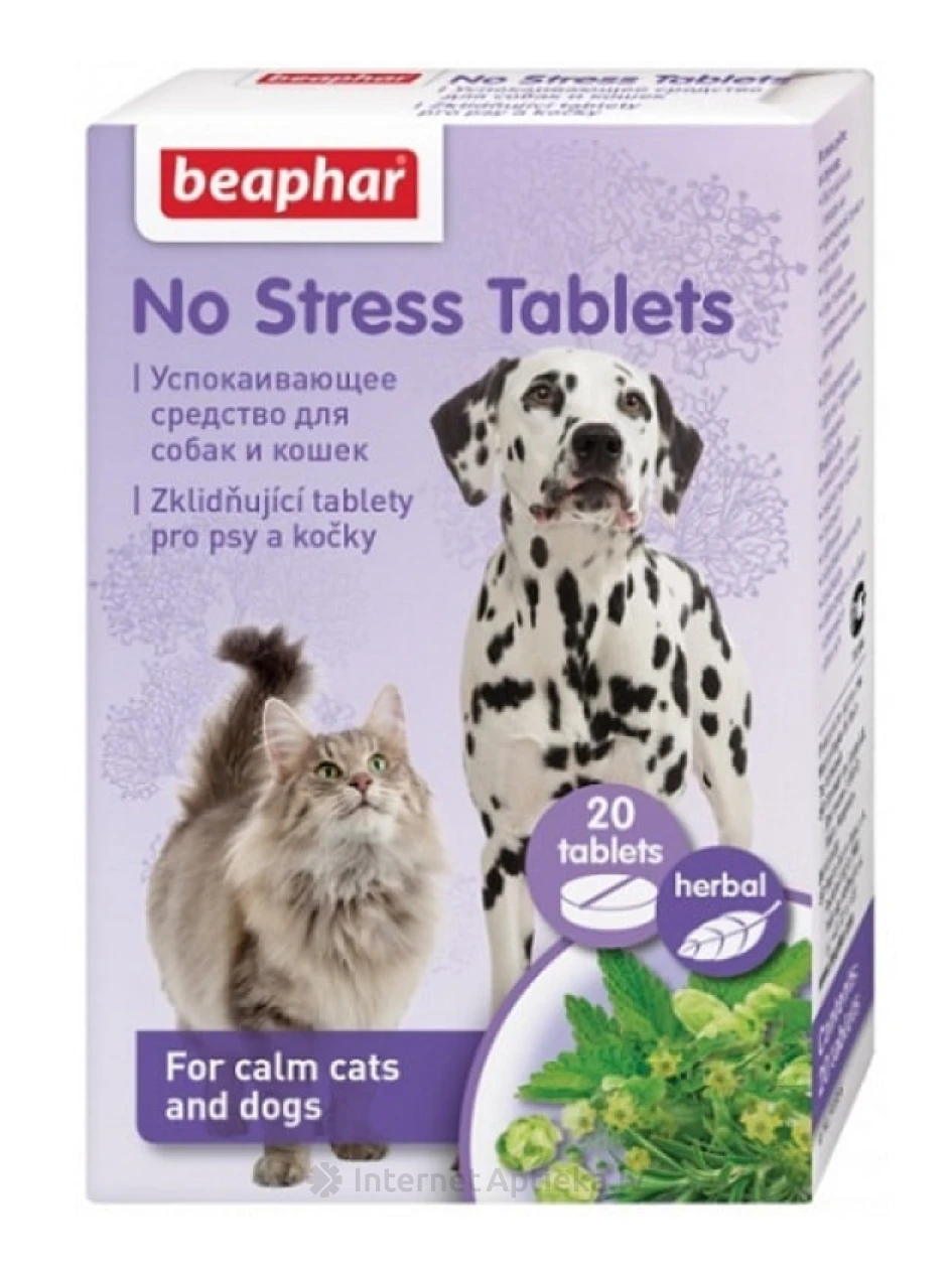 Beaphar Nomierinošas tabletes kaķiem un suņiem, 20 gb. | internetaptieka.lv