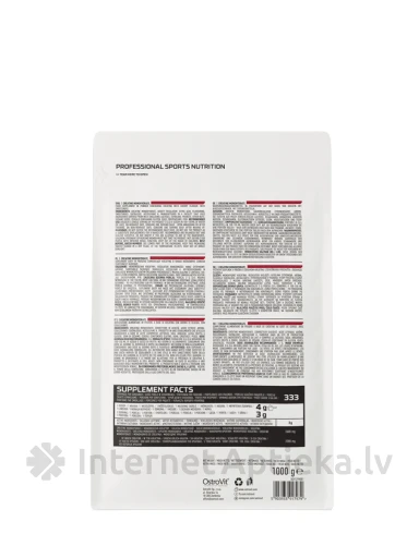 OstroVit 100% Creatine Monohydrate Cherry Pulber, 1000 g | internetaptieka.lv