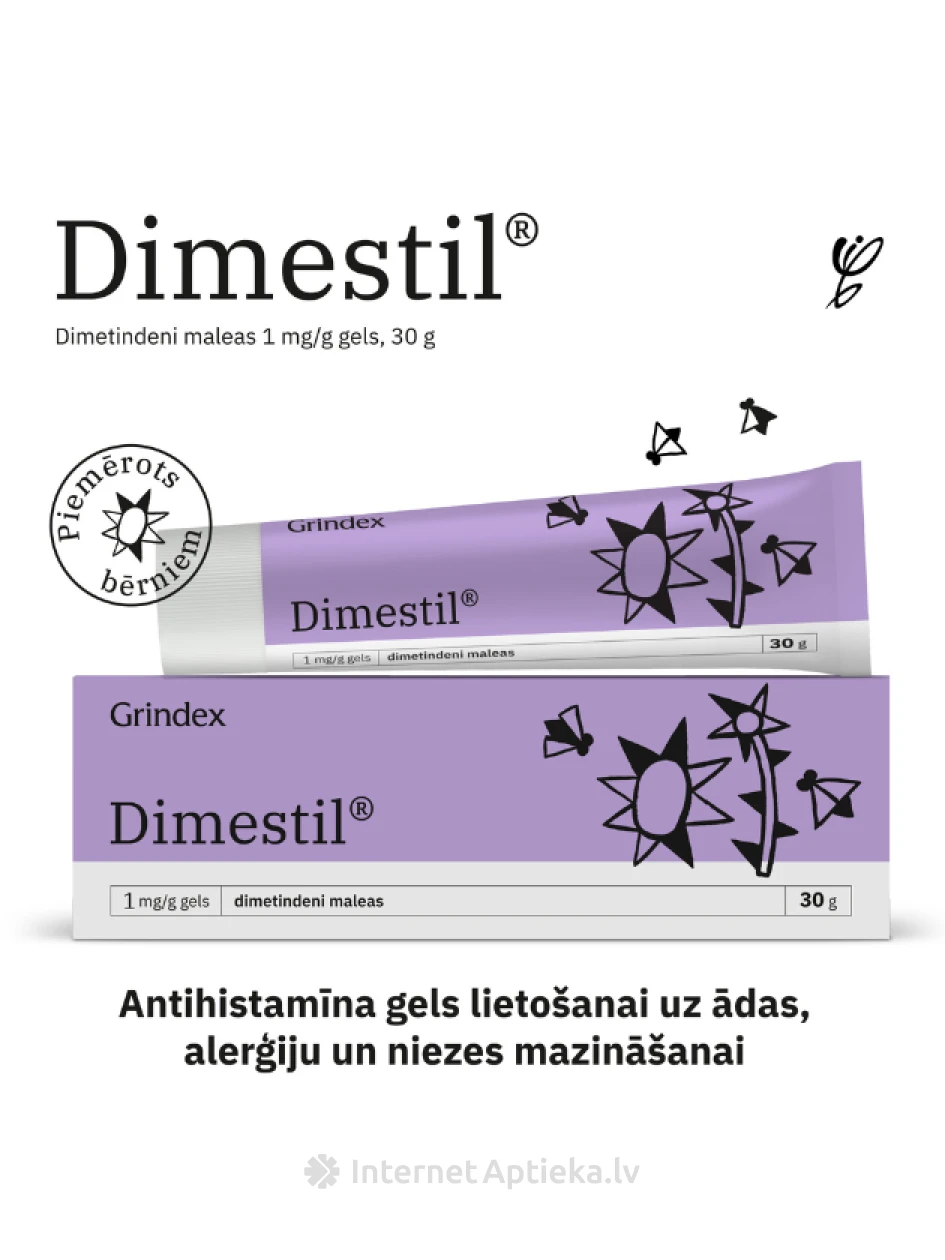 Dimestil 1 mg/g geel, 30 g | internetaptieka.lv
