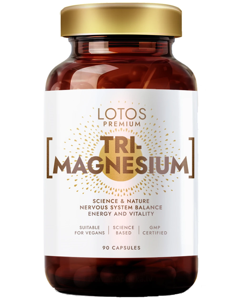 LOTOS PREMIUM Tri-Magnesium, 90 kapslit | internetaptieka.lv