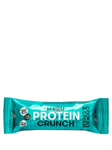 ME2U Protein Crunch Cookies&Cream протеиновый батончик, 45 g | internetaptieka.lv