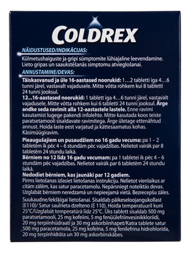 Coldrex, 12 таблеток | internetaptieka.lv