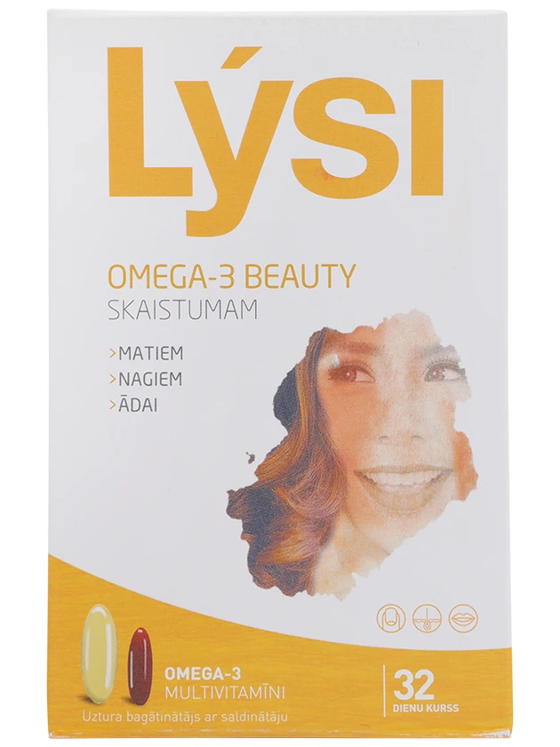 Lysi Omega-3 kapsulas skaistumam, 32gb - InternetAptieka.lv