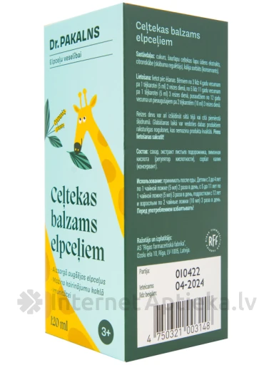 Dr.Pakalns Ceļtekas balzams, 120 ml | internetaptieka.lv