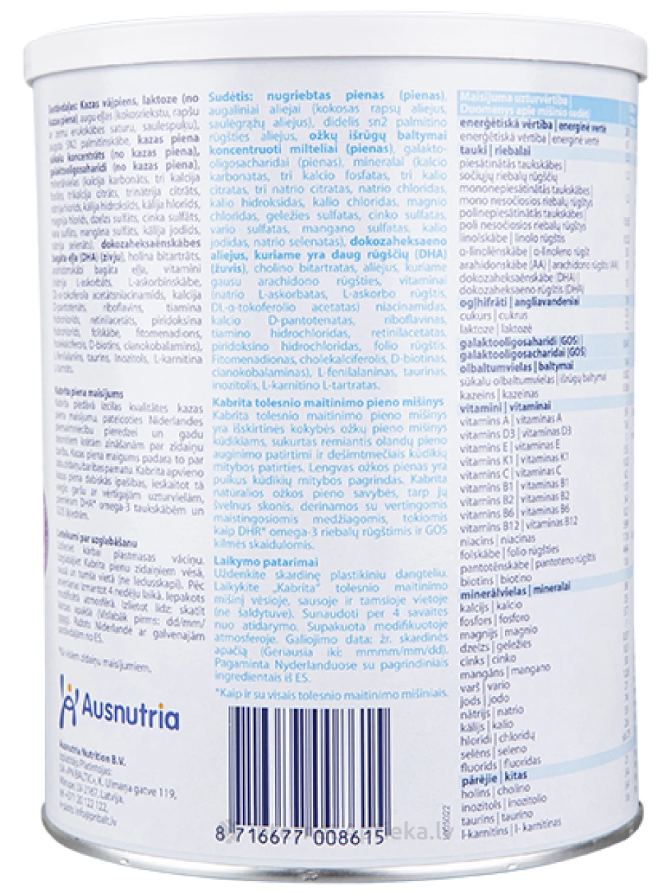 Kabrita 2 järgmine segu kitsepiima baasil 800g, 800 g | internetaptieka.lv