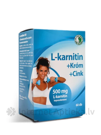 L-Karnitīns+hroms+cinks, 60 kapsulas | internetaptieka.lv