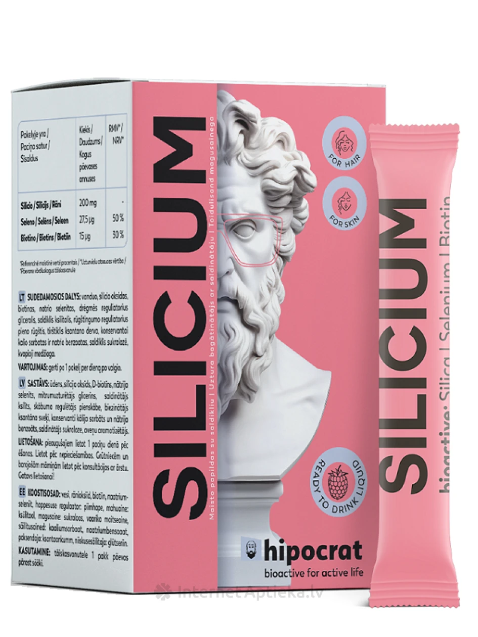 Biofarmacija HIPOCRAT SILICIUM gels, 14 vpaciņas | internetaptieka.lv