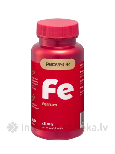 PROVISOR Dzelzs (FE) 25mg, 60 tabletes | internetaptieka.lv