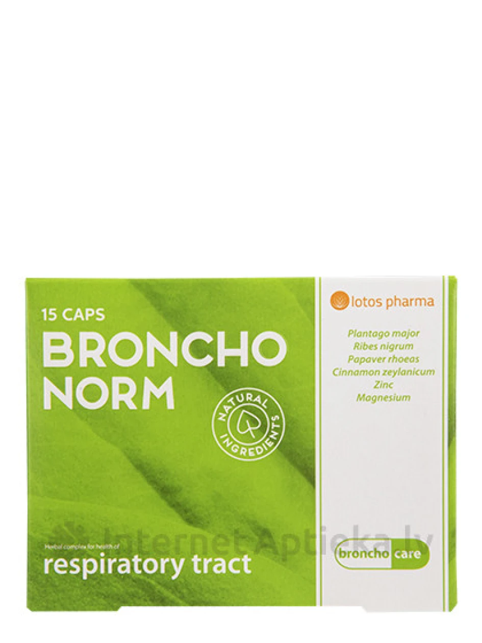 BronchoNorm Caps, 15 капсул | internetaptieka.lv