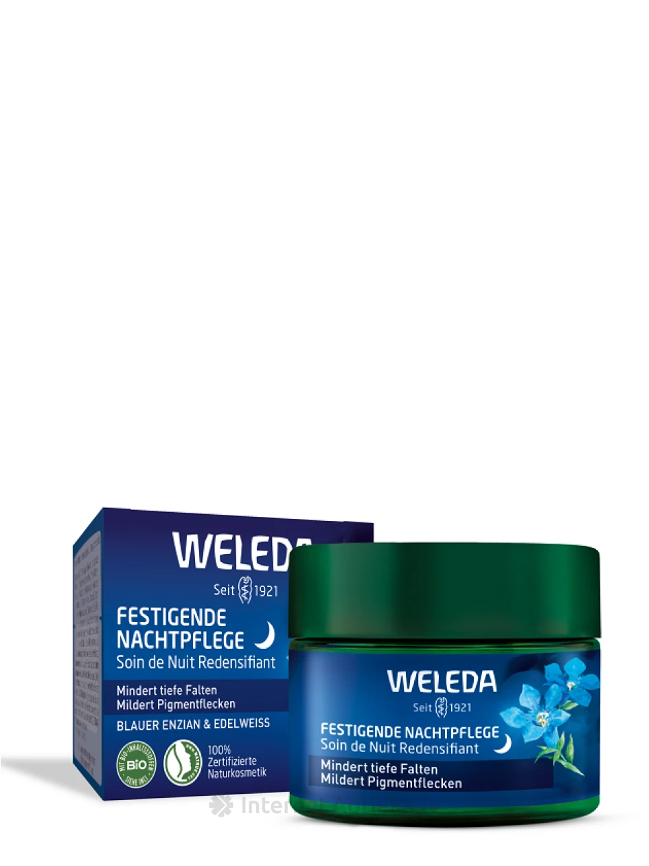Weleda Blue Gentian & Edelweiss укрепляющий ночной крем для зрелой кожи лица, 40 мл | internetaptieka.lv