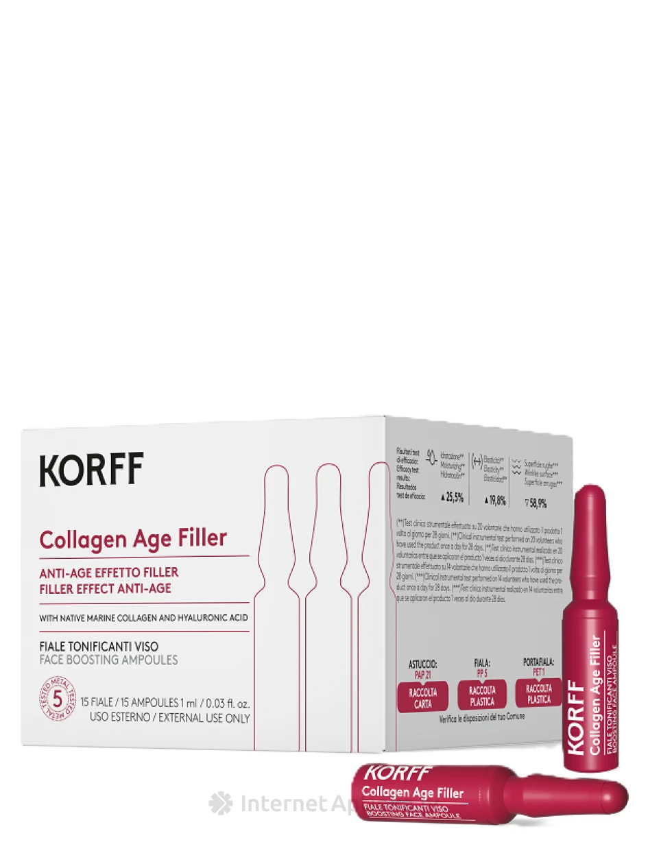 KORFF COLLAGEN AGE FILLER pretnovecošanās līdzeklis ampulās, 15 gb. | internetaptieka.lv