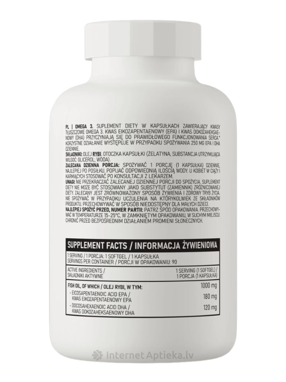 OstroVit Kapsulas Omega3, 90 gb. | internetaptieka.lv