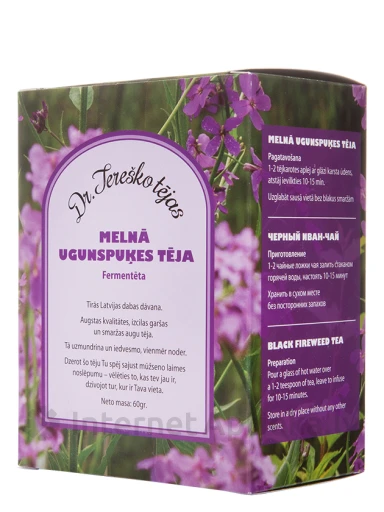 Dr.Tereško tēja Melnā Ugunspuķe, 60 g | internetaptieka.lv