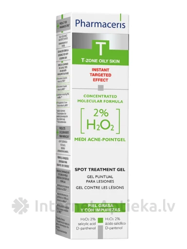 Pharmaceris T MEDI ACNE-POINTGEL gēls lokālai aprūpei H2O2, 10 ml | internetaptieka.lv