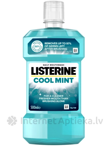 LISTERINE mutes skalojamais līdzeklis "COOLMINT", 500 ml | internetaptieka.lv