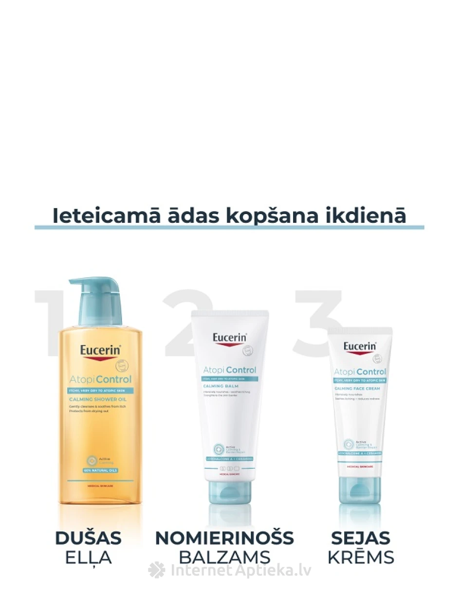 Eucerin AtopiControl attīroša eļļa jutīgai sausai ādai, 400 ml | internetaptieka.lv