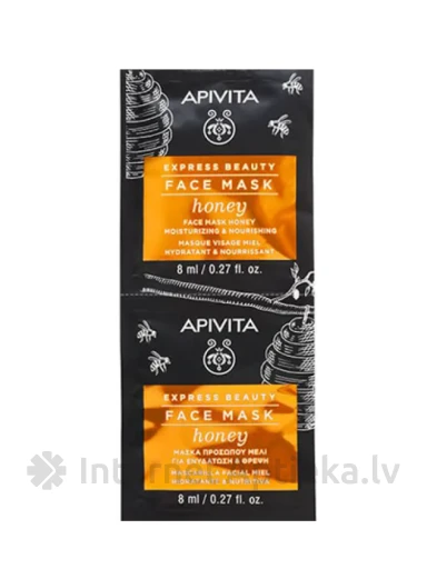 APIVITA EXPRESS veido kaukė su medumi, 2 x 8 ml | internetaptieka.lv