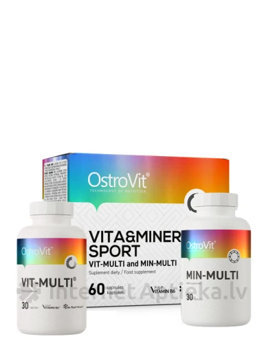 OstroVit VITA&MINERALS Sport kapsulas, 60 gb. | internetaptieka.lv