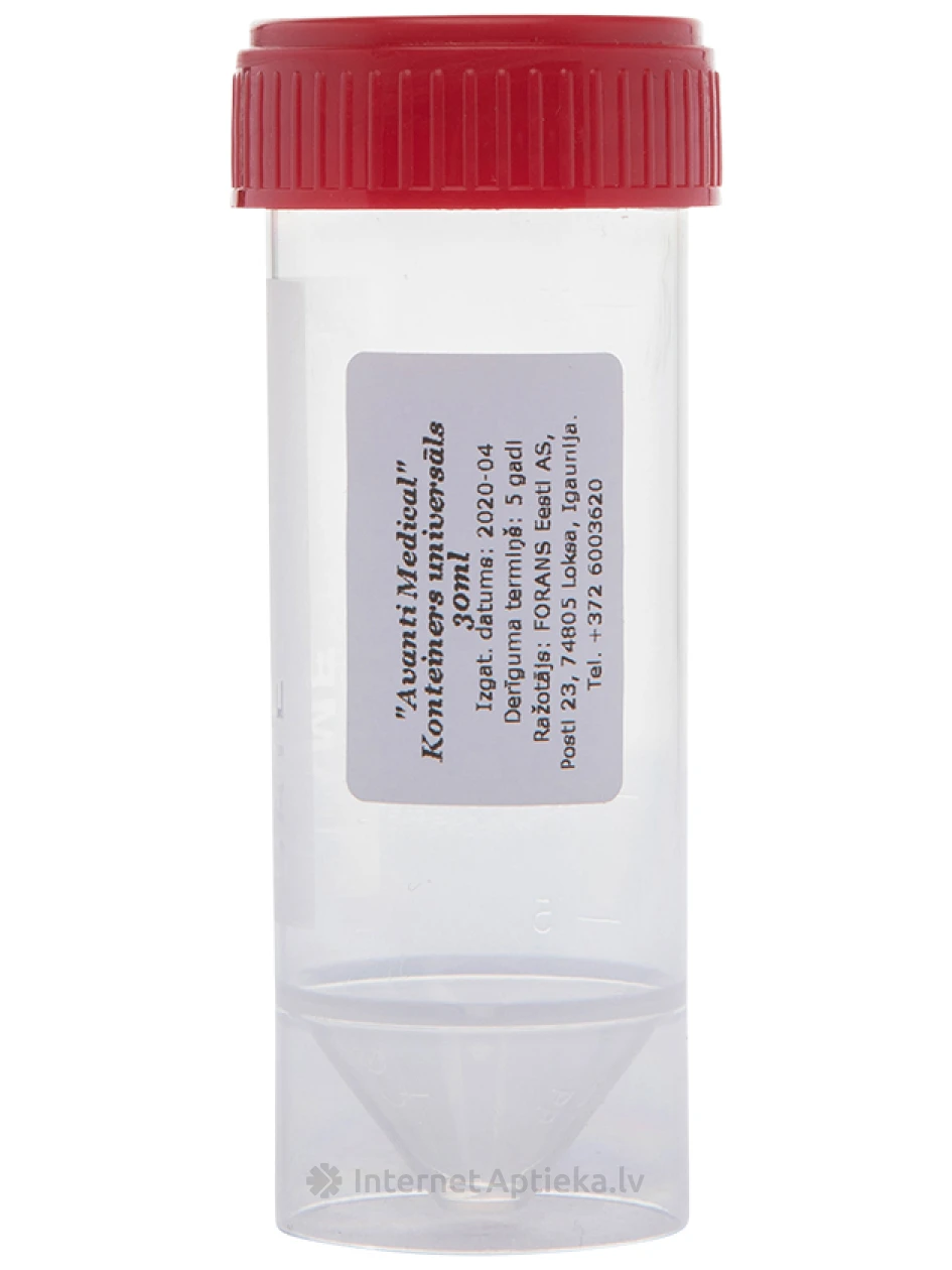 контейнер универсальный - нестерильный, 30 мл | internetaptieka.lv