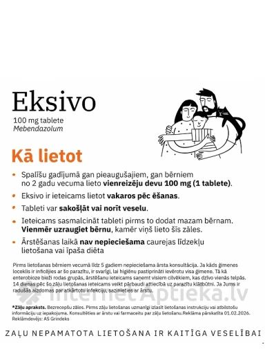 Eksivo 100 mg tablete, 1 tk. | internetaptieka.lv