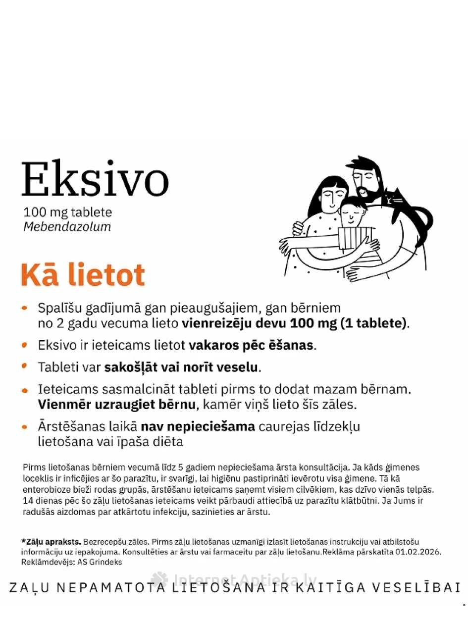 Eksivo 100 mg tablete, 1 tk. | internetaptieka.lv