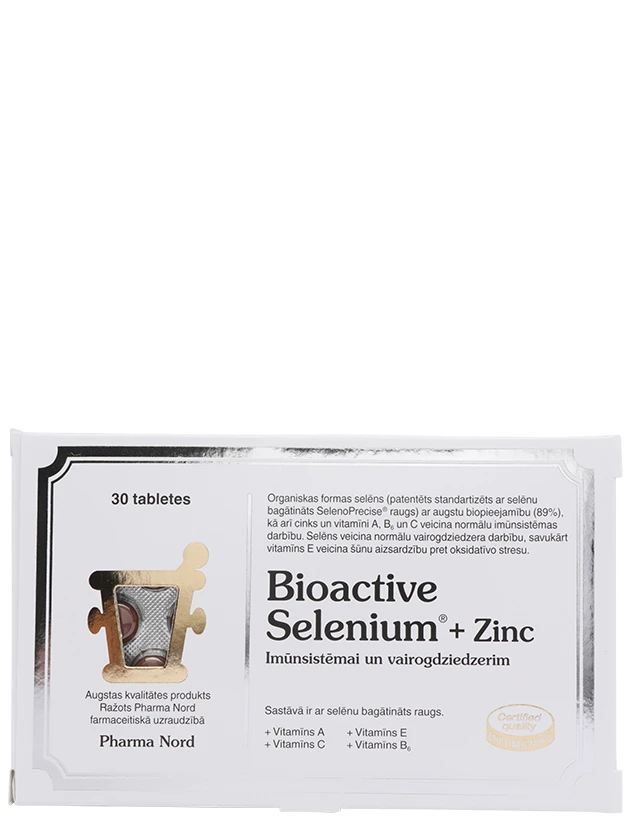 BioActive Selenium + Zinc, 30 tabletes