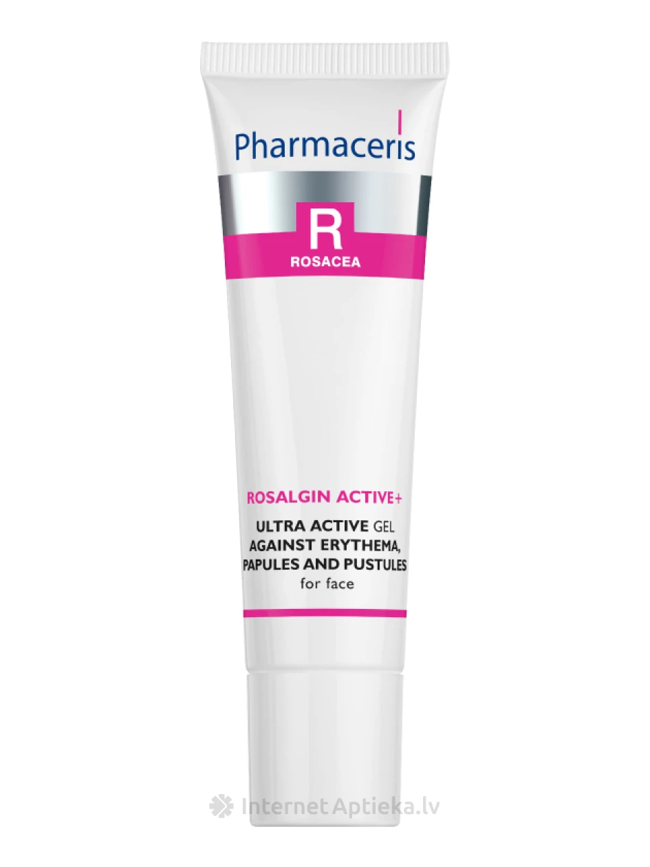 Pharmaceric R Rosalgin Active+ gels pret eritēmu un papulām, 30 ml | internetaptieka.lv