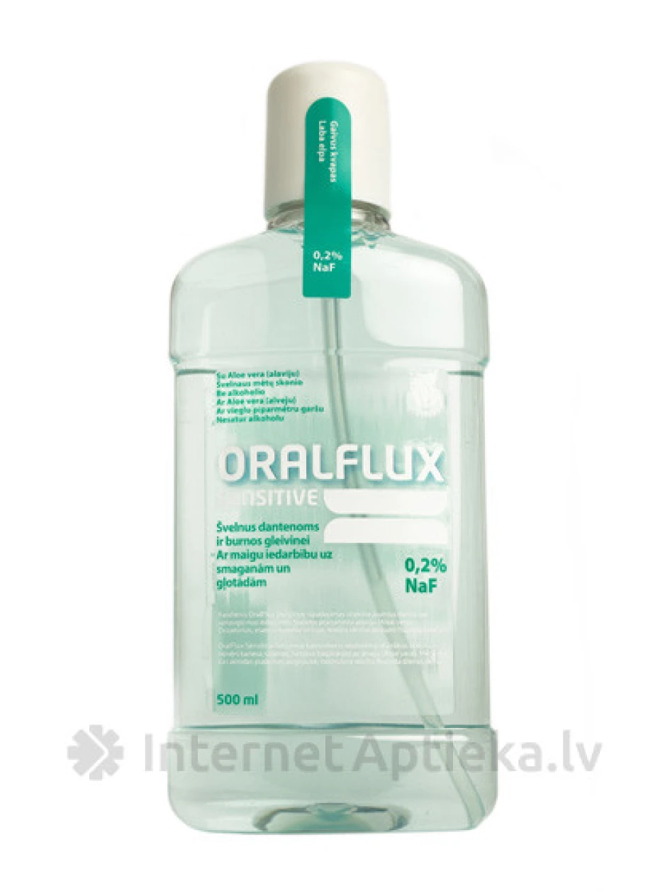 Oralflux Sensitive mutes skalojamais līdzeklis, 500 ml | internetaptieka.lv