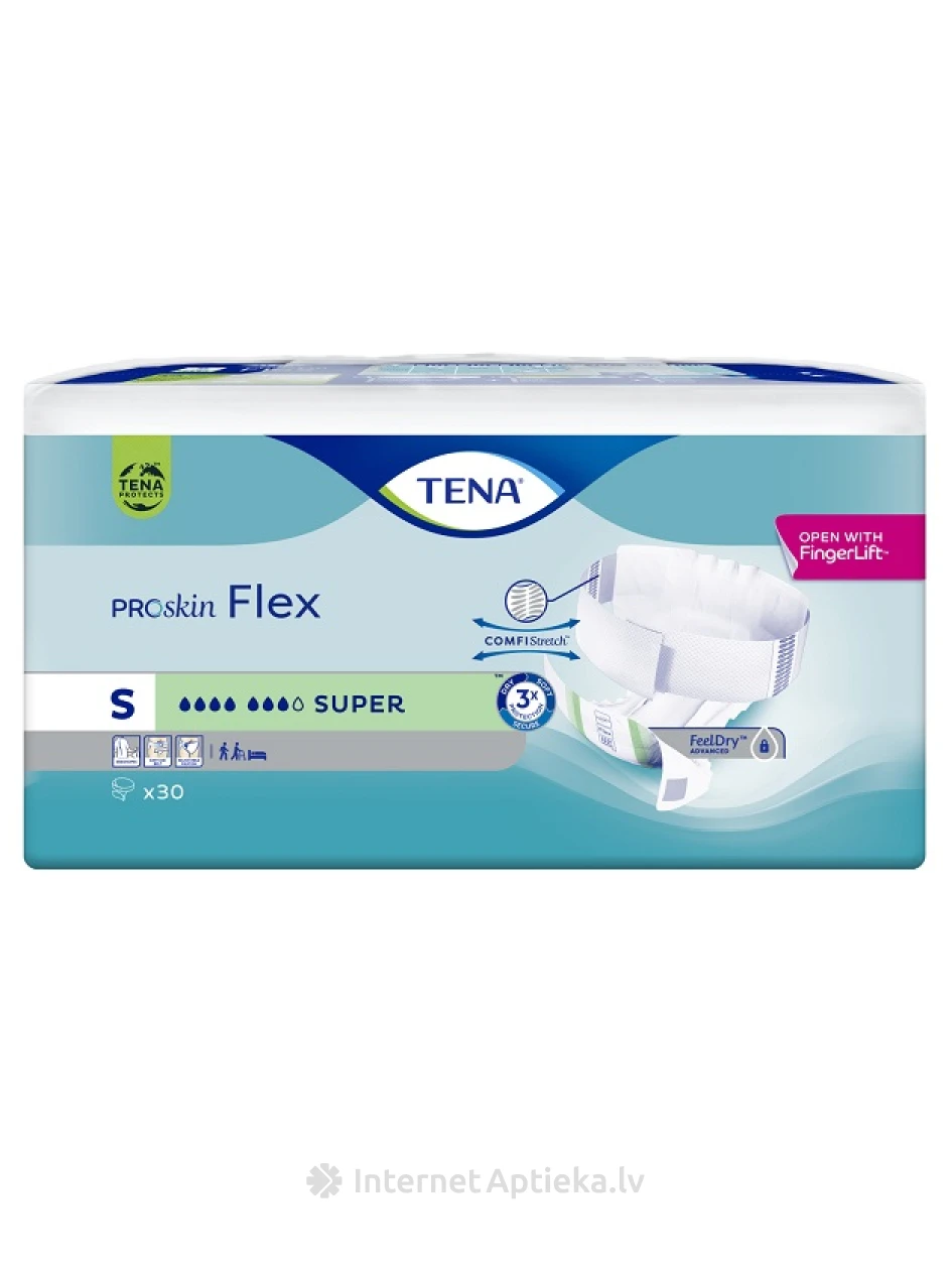 TENA Flex Super S vööga aluspüksid, 30 tk. | internetaptieka.lv