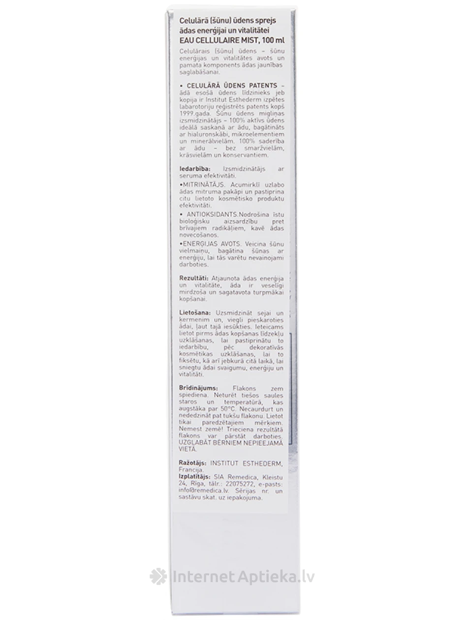 Institut Esthederm Celulārā (šūnu) ūdens izsmidzinātājs, 100 ml | internetaptieka.lv