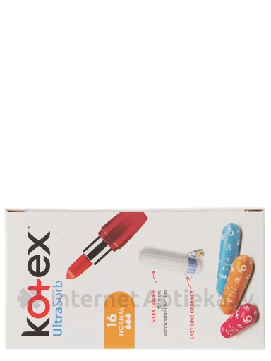 Kotex tamponi UltraSorb Normal, 16 gb. | internetaptieka.lv