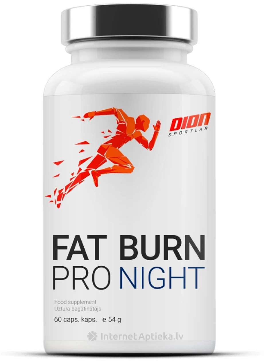 Dion Sportlab fat burn pro night, 60 kapslit | internetaptieka.lv