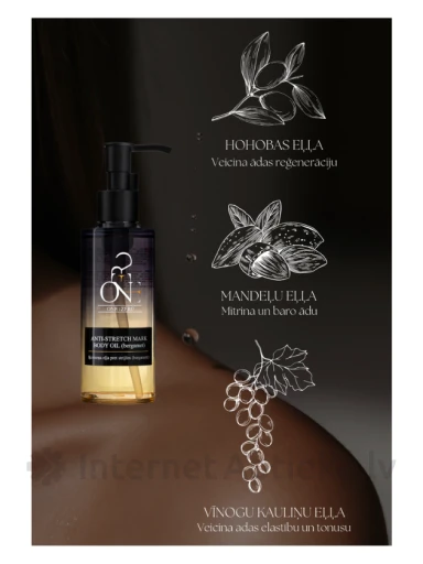 ONE:ZERO Kehaõli venitusarmide vastu (bergamot), 150 ml | internetaptieka.lv