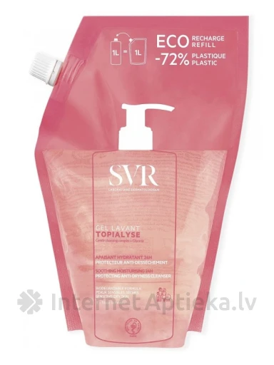 SVR TOPIALYSE GEL LAVANT REFILL успокаивающий гель для умывания ЗАПРАВКА, 1 L | internetaptieka.lv