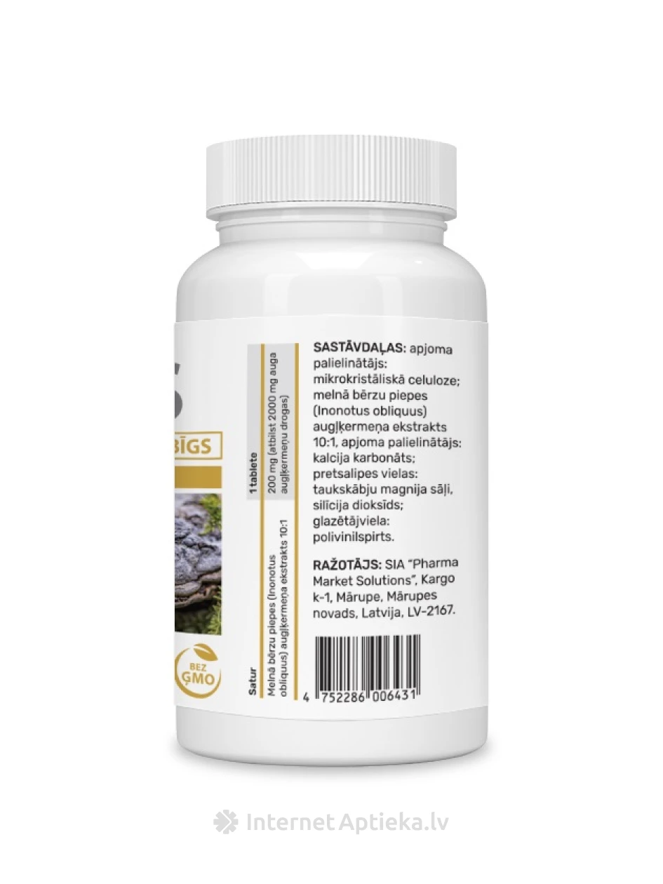 Tšaga ekstrakt tabletti, 30 tk. | internetaptieka.lv