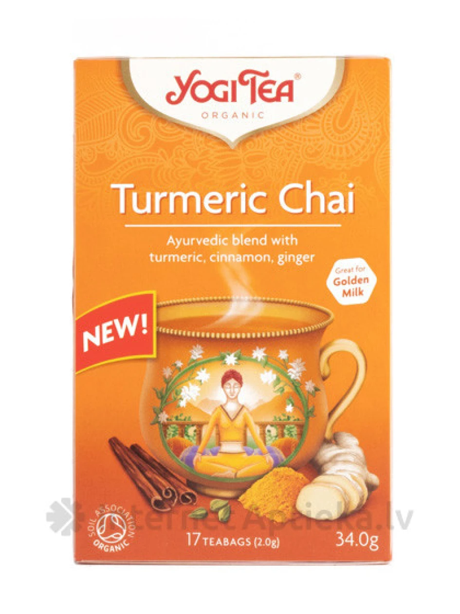 Tēja Yogi Turmeric, 17 paciņas | internetaptieka.lv