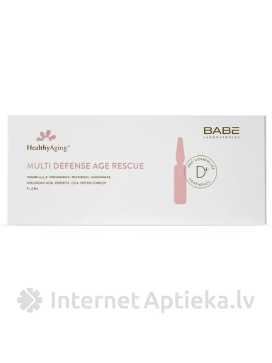 Babē Healthy Aging ampulas pret ar vecumu saistītām izmaiņām, 7*2 ml | internetaptieka.lv