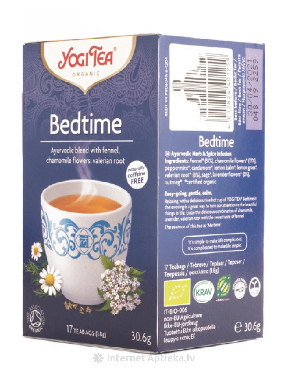 Чай Yogi Bedtime, 30.6 г | internetaptieka.lv