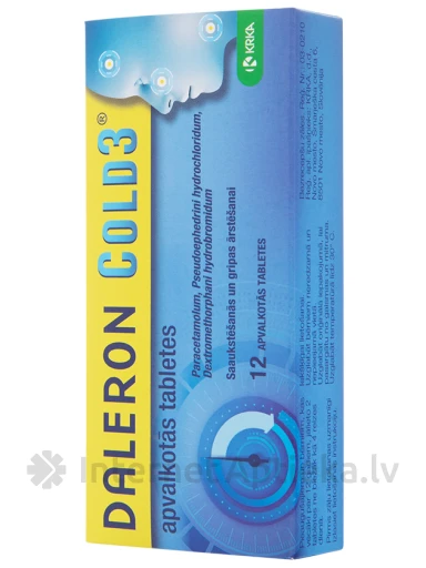 Daleron Cold 3, 12 tabletes | internetaptieka.lv
