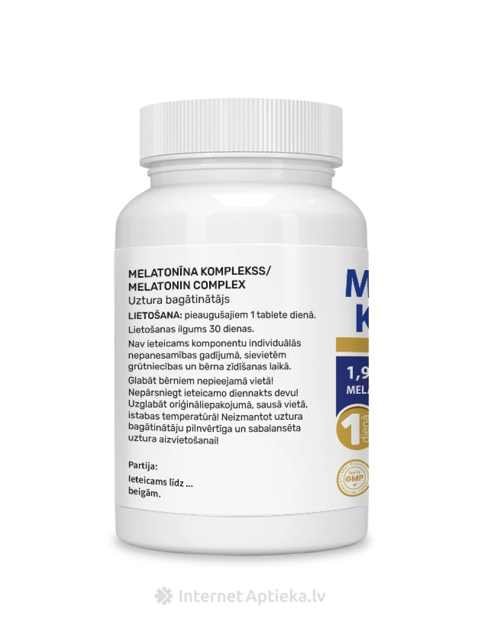 Melatoniini kompleks, 60 tabletti | internetaptieka.lv
