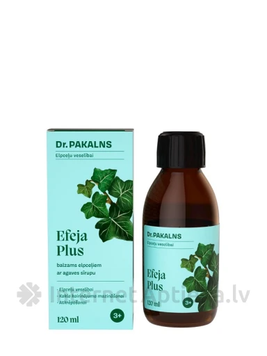Dr.Pakalns Efeja plus luuderohu tinktuur agaavisiirupiga, 120 ml | internetaptieka.lv