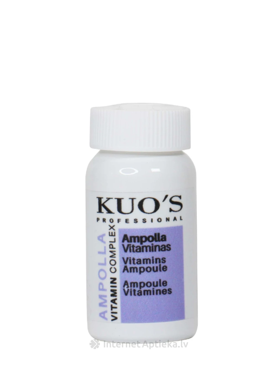 KUO`S VITAMIN COMPLEX Taastavad Juukseampullid, 10x6 ml | internetaptieka.lv