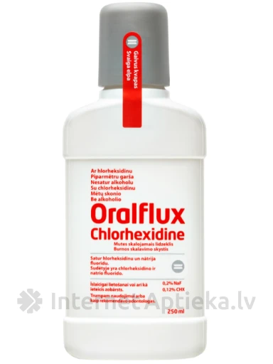 Oralflux chlorhexidine Ополаскиватель для полости рта, 250 мл | internetaptieka.lv