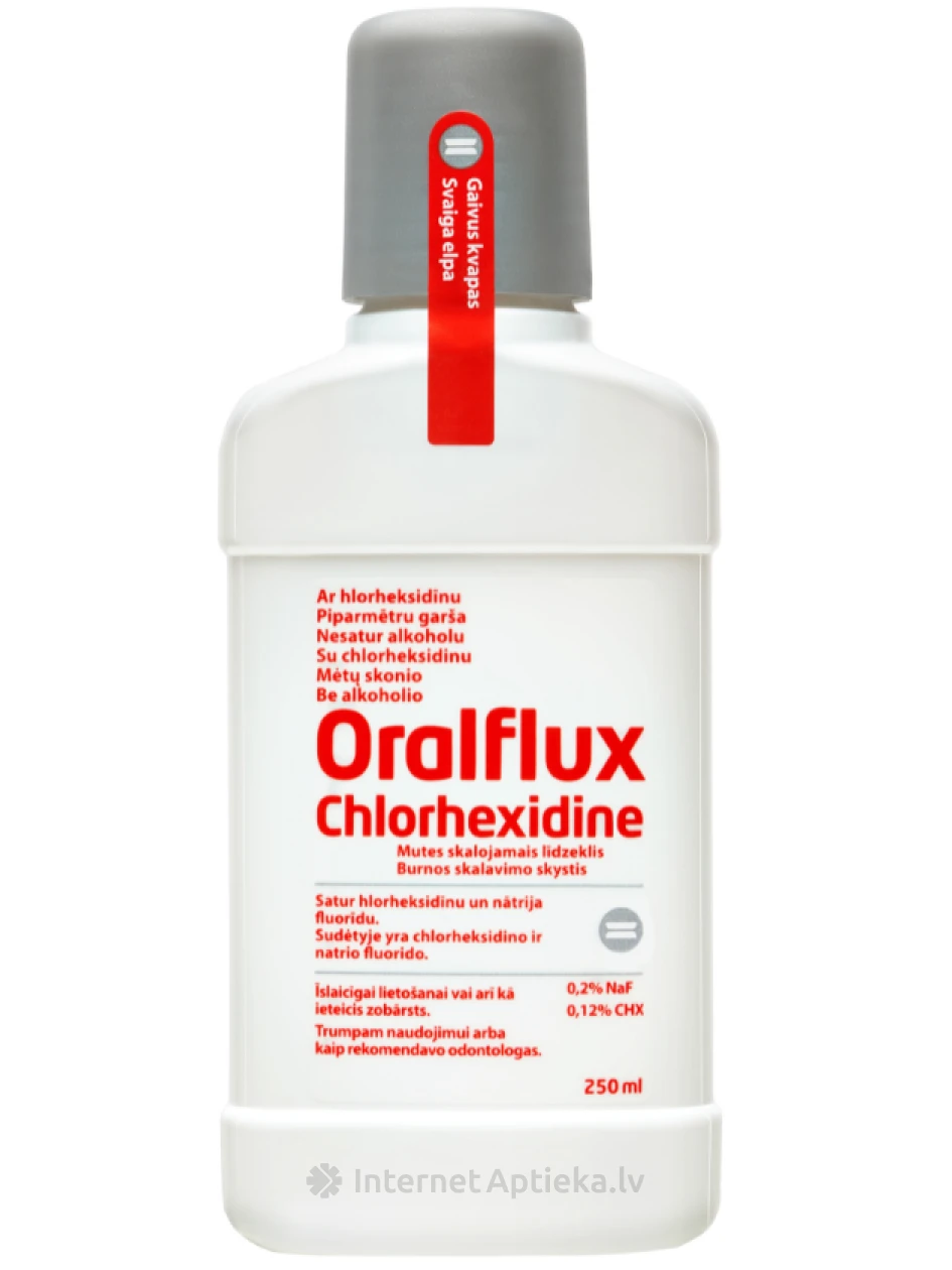 Oralflux chlorhexidine Ополаскиватель для полости рта, 250 мл | internetaptieka.lv